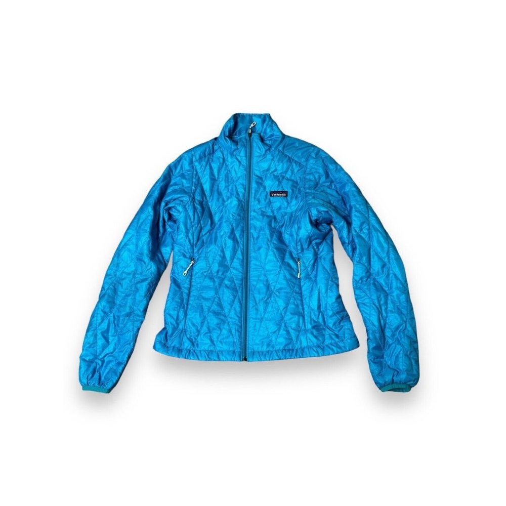PATAGONIA Womens Turquoise Nano Puff Full Zip Primaloft Sweater Jacket Coat XS